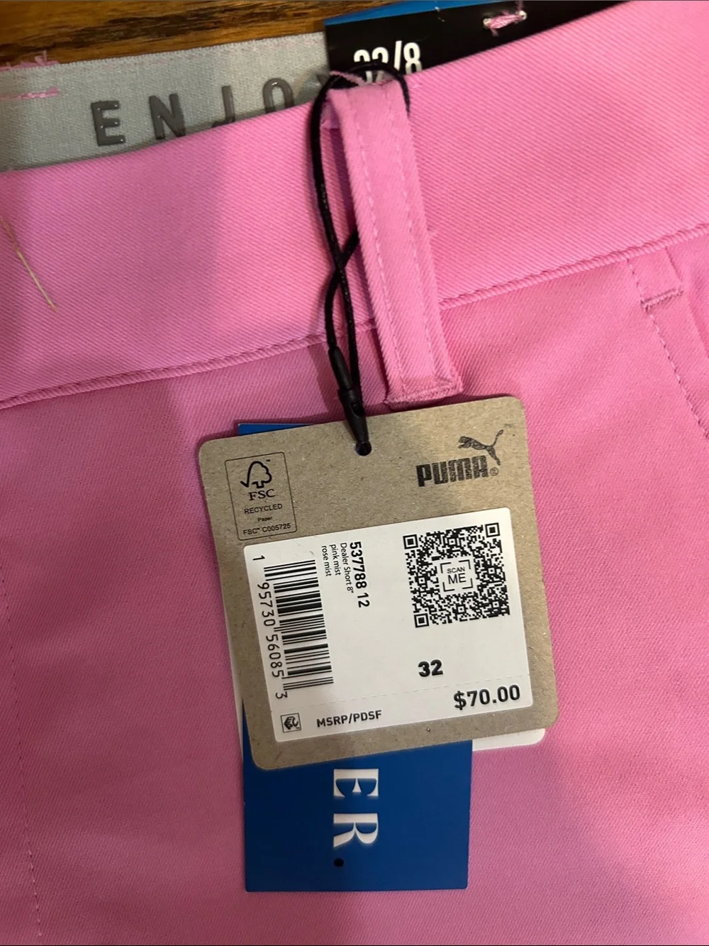 Puma Men’s Pink Performance Golf Shorts